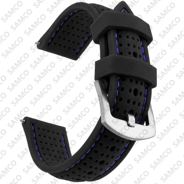 Silicone Rubber Watch Band 18–26mm (Soft & Comfortable Replacement Strap)
