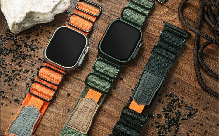 HEMSUT Straps For Apple Watch Series 9 8 7 SE Campaigns Nylon Watch bands Ultra 49 38 40 41 42 44 45MM Compatible With Iwatch SE