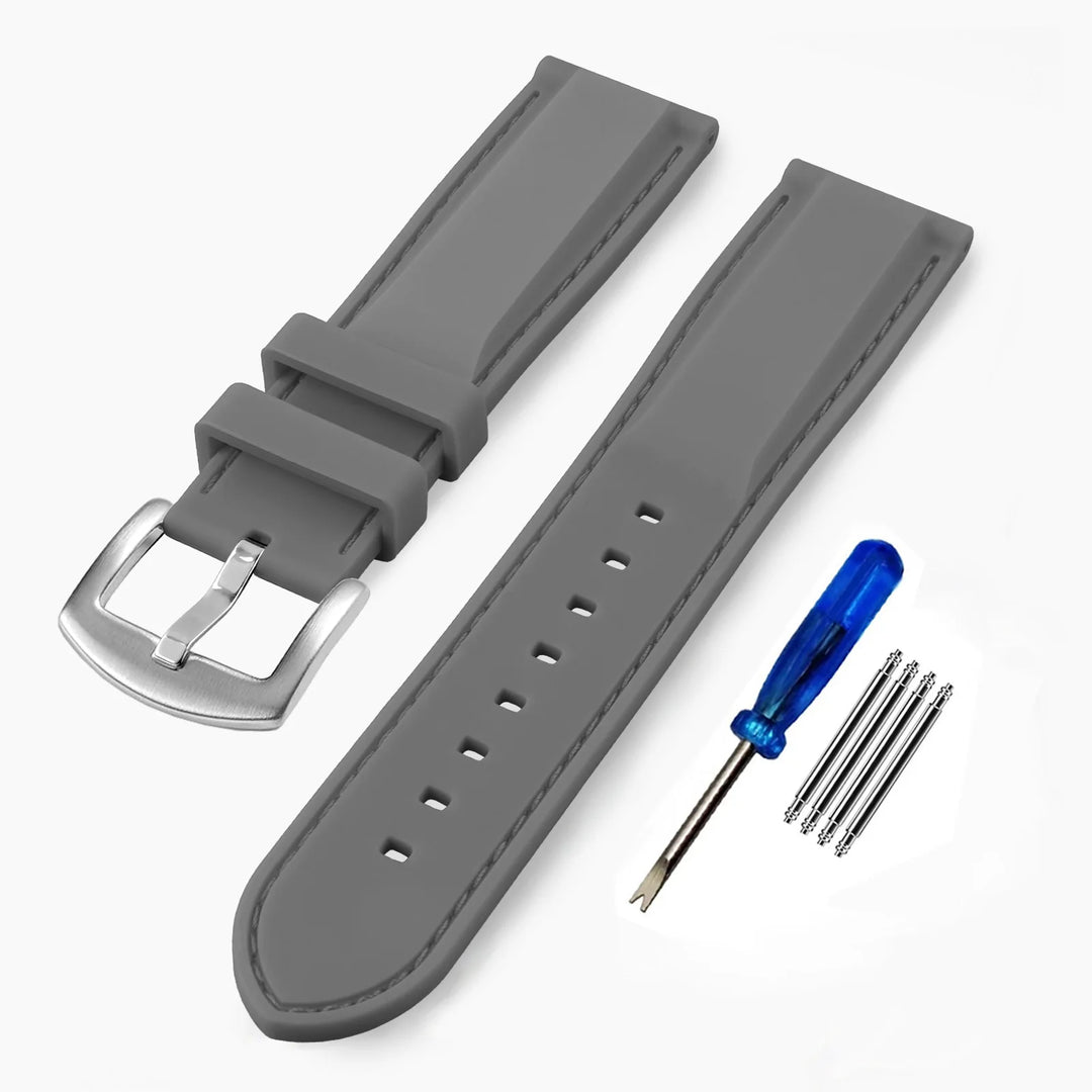 Silicone Rubber Watch Band 20–22mm (Soft & Comfortable Replacement)