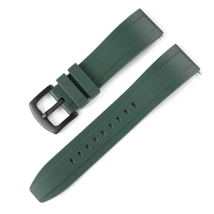 Silicone Rubber Watch Band 20–26mm (Quick Release, Waterproof)