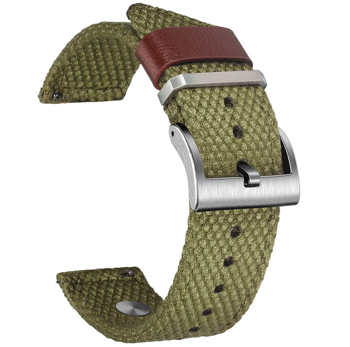 HEMSUT Nylon Quick-Release Watch Strap – 20/22mm Canvas for Men & Women