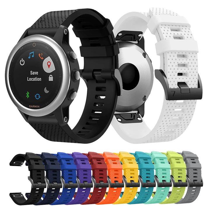 20mm Quick-Release Silicone Strap for Garmin Fenix 5S/6S/7S