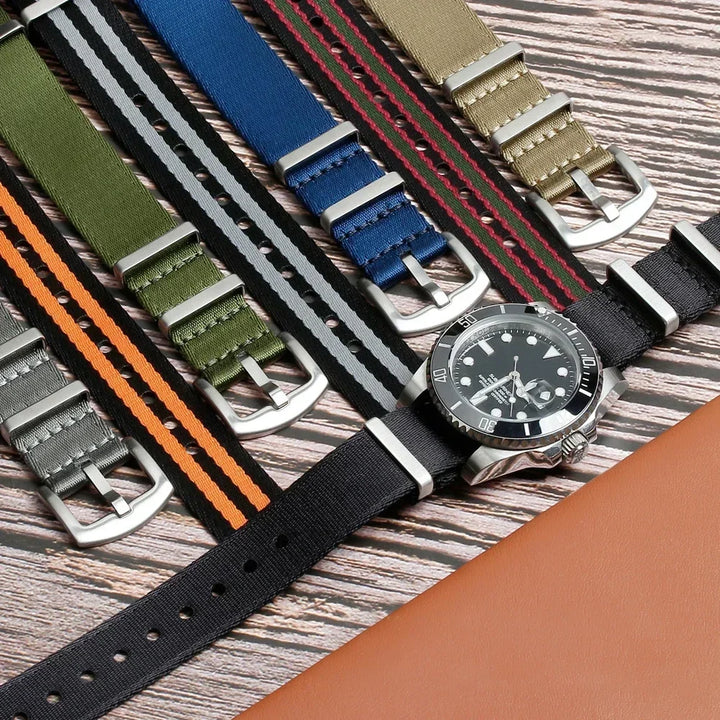 High‑Density Nylon Watch Strap – 20/22mm, Military Style
