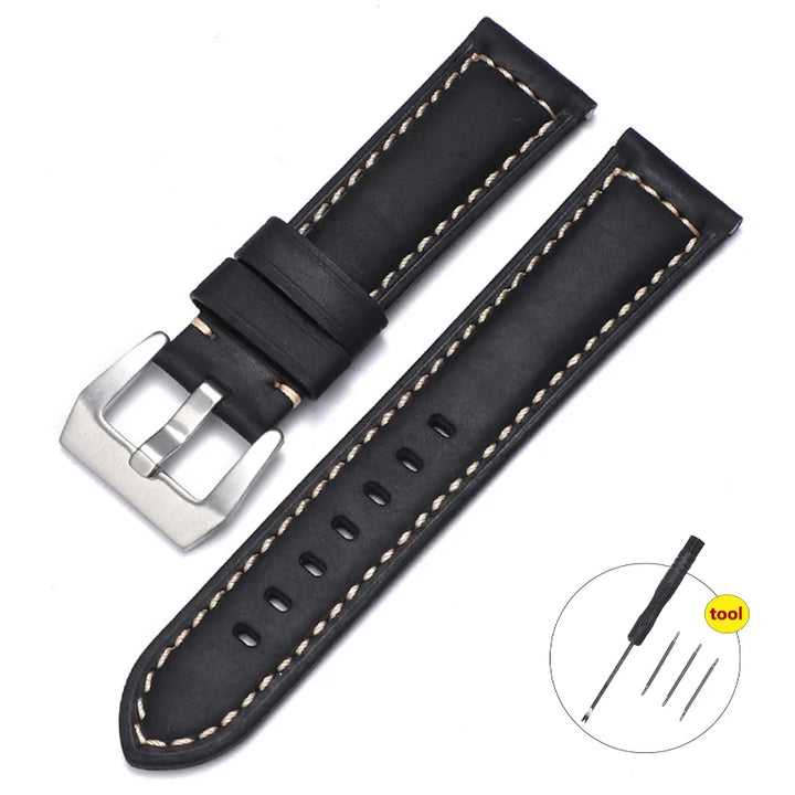 Genuine Leather Watch Strap – 20-26mm Crazy Horse for Panerai PAM111/441/312