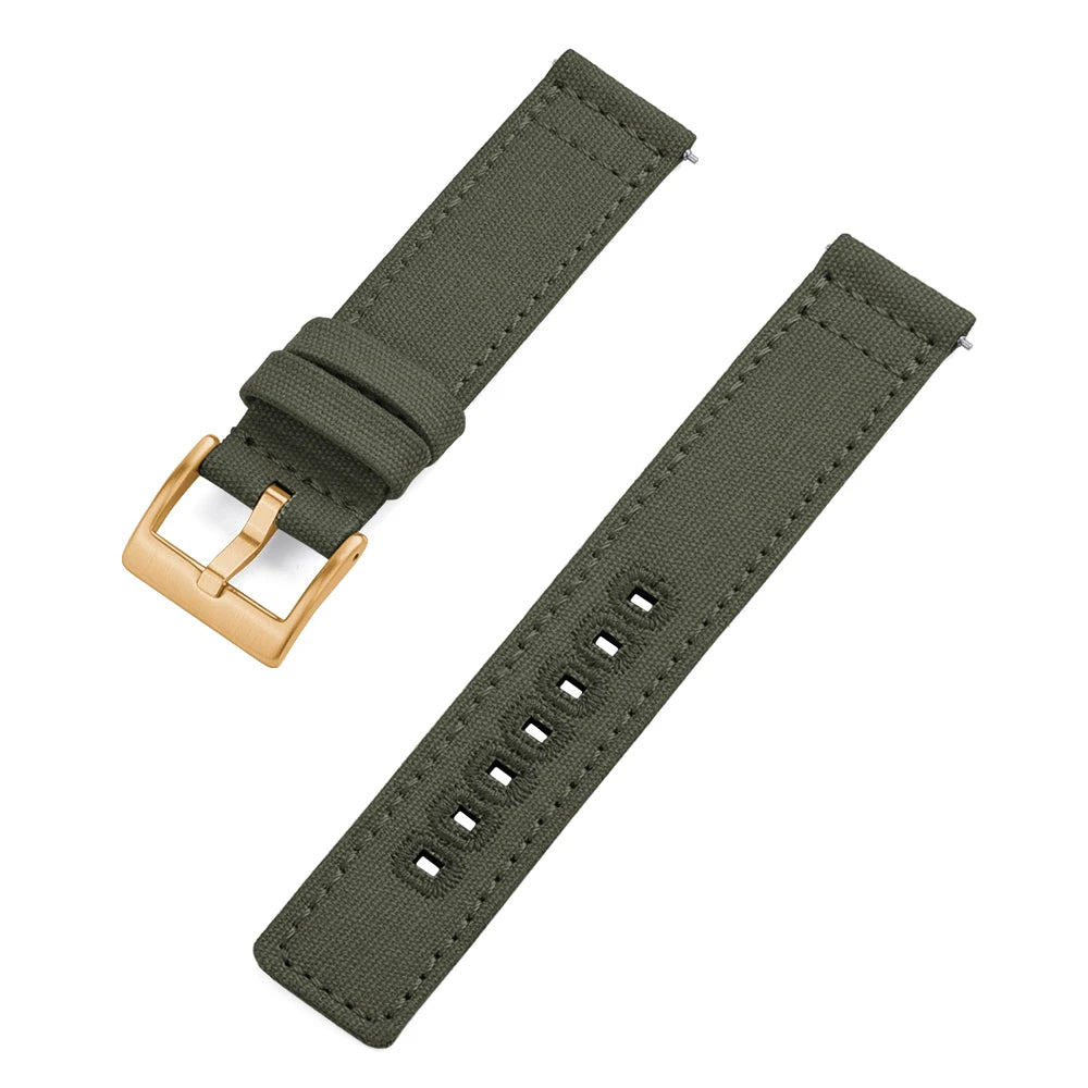 JUELONG Premium Nylon Sailcloth Watch Strap 20mm 22mm Canvas Sailcloth Watch Bands Quick Release Perfect Fit Flat End Universal