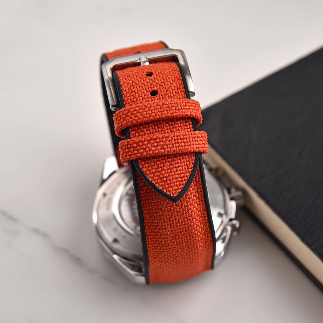 18/19/20/21/22mm Canvas Nylon Watch Strap Waterproof Sport Silicone Rubber Watch Bands Qucik Release Sailcloth Straps Women Men