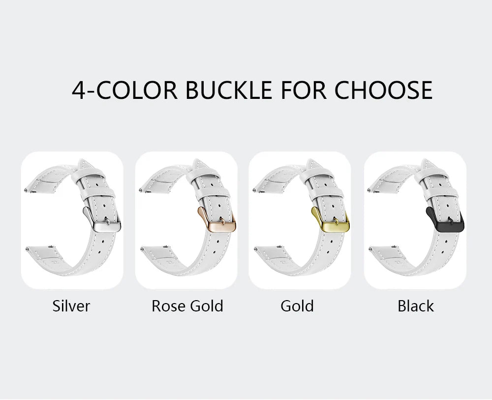 Top Grain Genuine Leather Watch Strap – 12–24mm, Quick Release