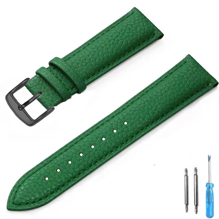Genuine Leather Watch Band 12mm 14mm 16mm 18mm 20mm Watch Strap for Man Women High-quality Wrist Watchband + Tool
