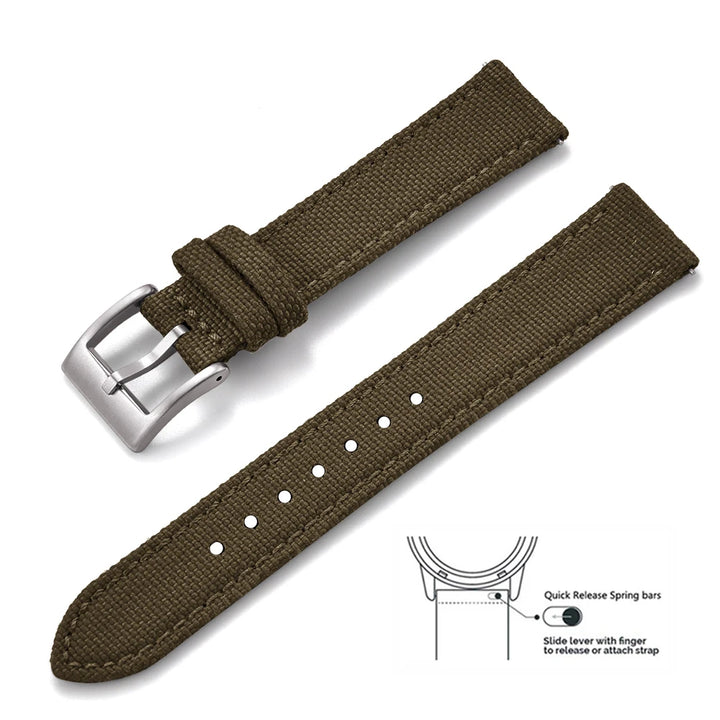 JUELONG Premium Grade Quick Release Watchbands Mixed Leather Nylon Watch Strap 18mm 20mm 22mm For SKX007 SKX009