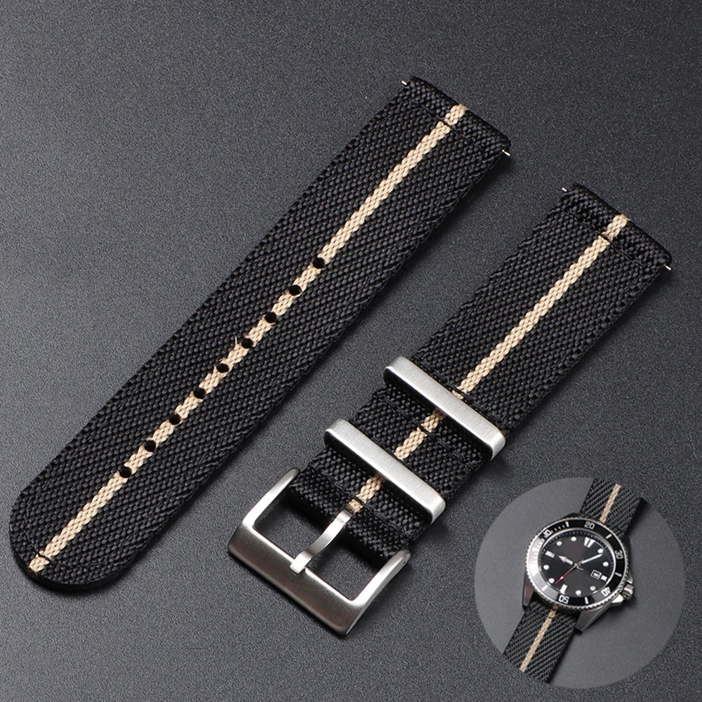 20/22mm Nylon NATO Watch Strap for Tudor, Omega, Seiko