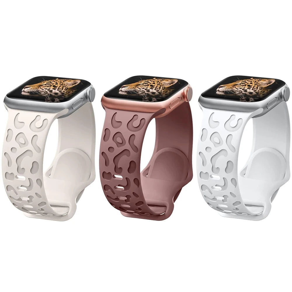 Straps For Apple Watch Band 45mm 44mm 46mm 42mm 41mm 40mm 49mm Engraved correa bracelet iwatch series 11 10 9 8 7 SE 6 5 Ultra 3