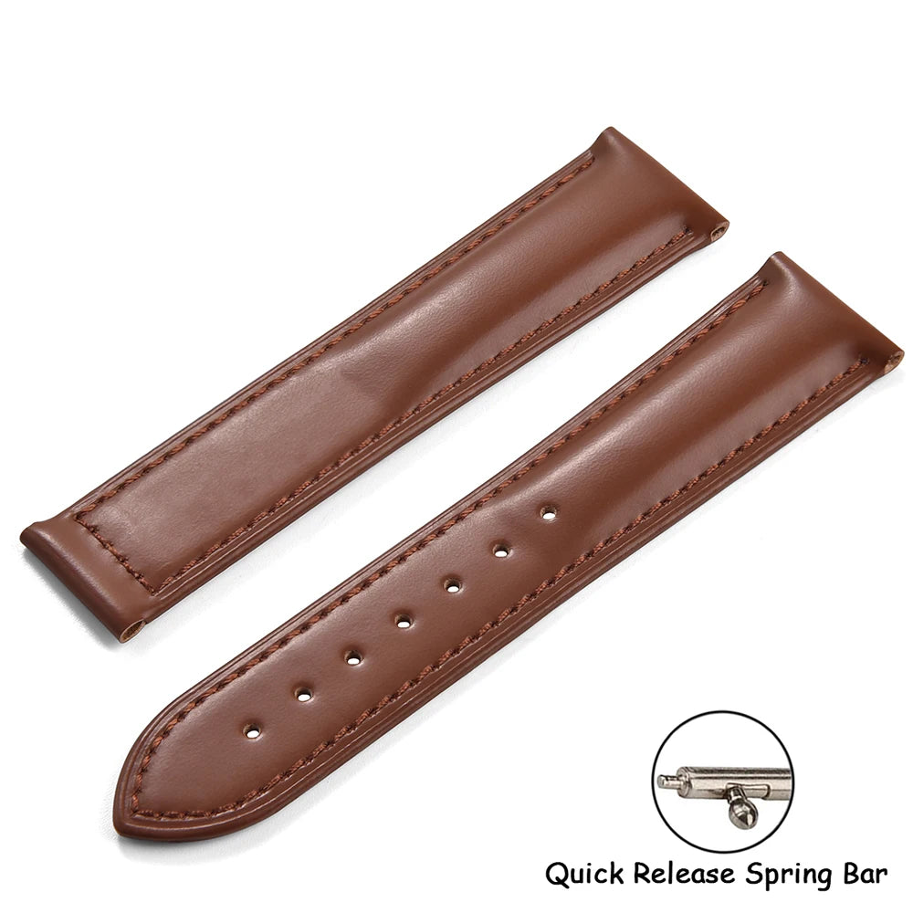 19/20/21/22mm For Omega Speedmaster Leather Strap Universal Original Leather Watch Bands Fit for Omega De Ville Seamaster Bracel