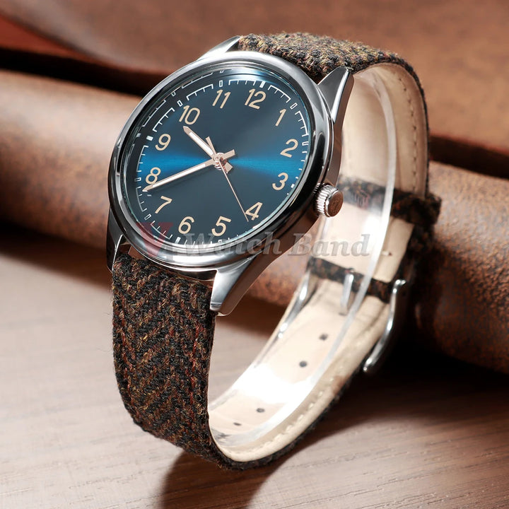 Vintage Cowhide Nylon Watch Strap 18/20/22mm
