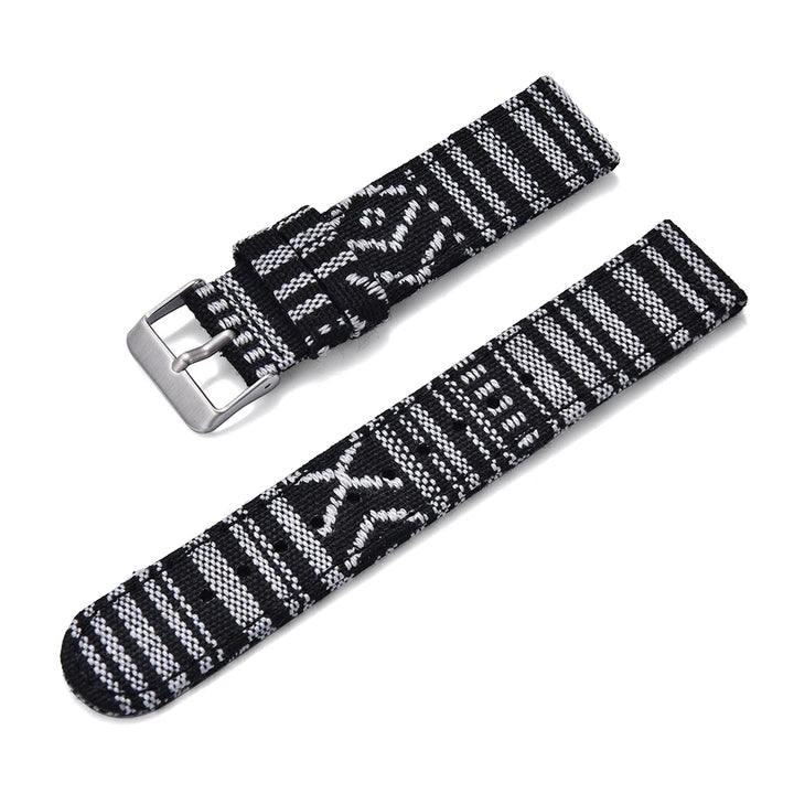 JUELONG Multicolor Nylon Sailcloth Watch Strap 20/22mm