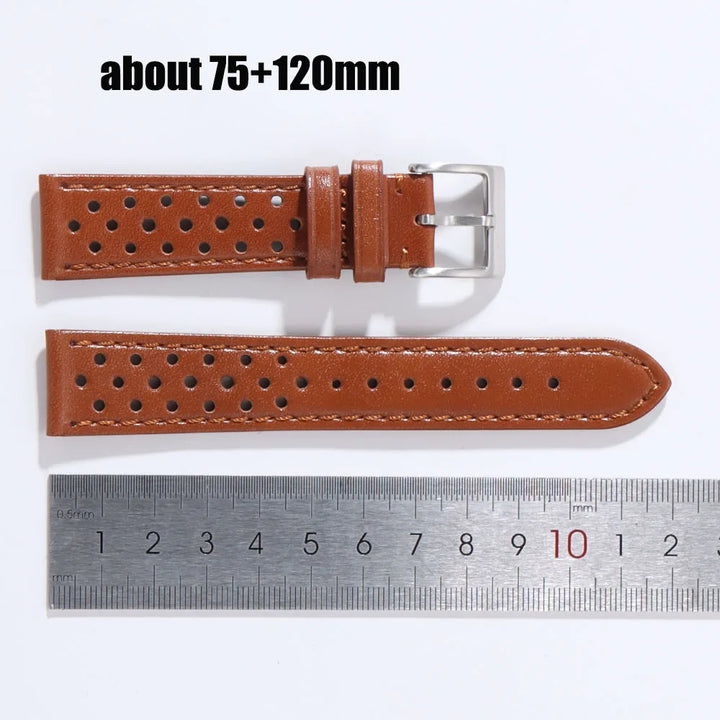 Genuine Cowhide Leather Watch Strap – 18/20/22mm, Soft & Breathable