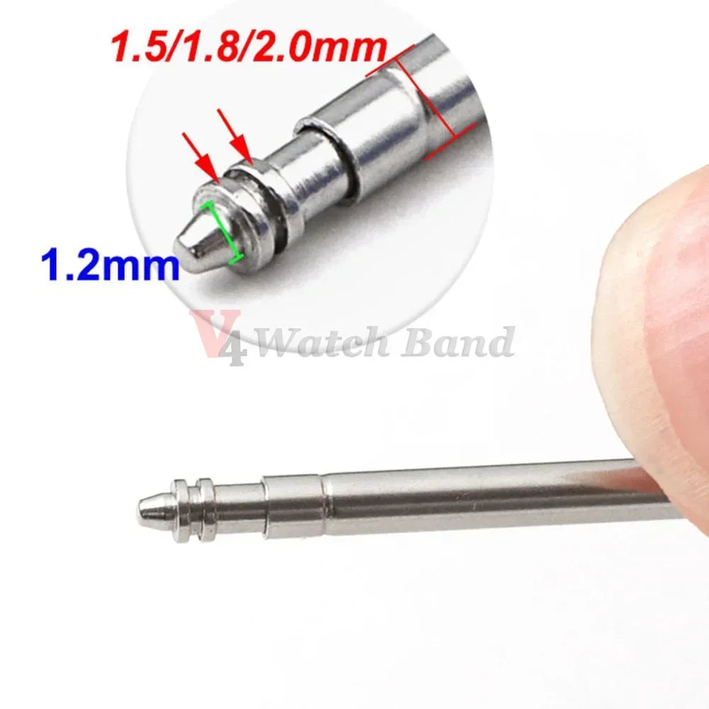 316L Stainless Steel Watch Band Spring Bars 1.5–2.0mm (Repair Tool Pins)
