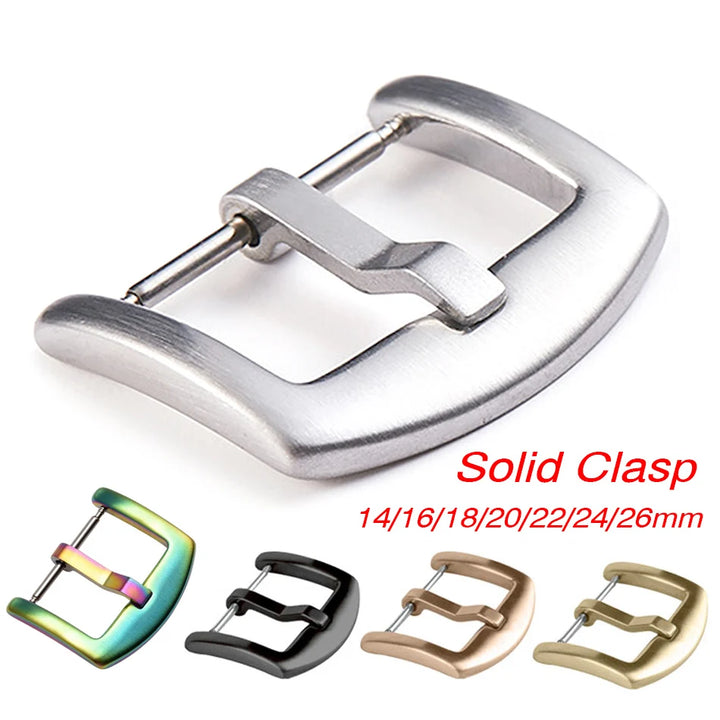 High-Quality Metal Watch Buckle – 14–26mm, Stainless Steel Clasp