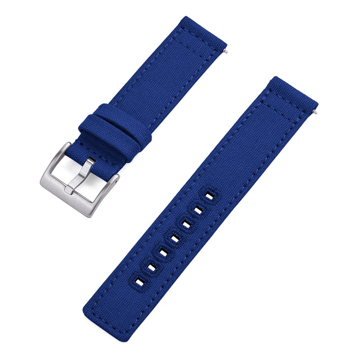 JUELONG Premium Nylon Sailcloth Watch Strap 20mm 22mm Canvas Sailcloth Watch Bands Quick Release Perfect Fit Flat End Universal