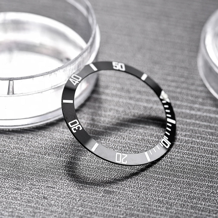 NATOBELT 38mm Ceramic For 40mm SUB Watch Case Alloy Watch Bezel Insert Ring Slope NH35 NH34 GMT Diving Watch Part Accessories