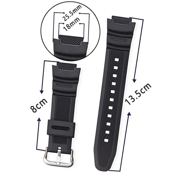 Silicone Rubber Strap for Casio AQ-S810W / AE-1000W Series