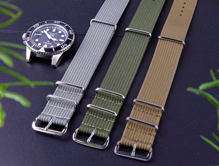 Ribbed Nylon Military Band 18–22mm