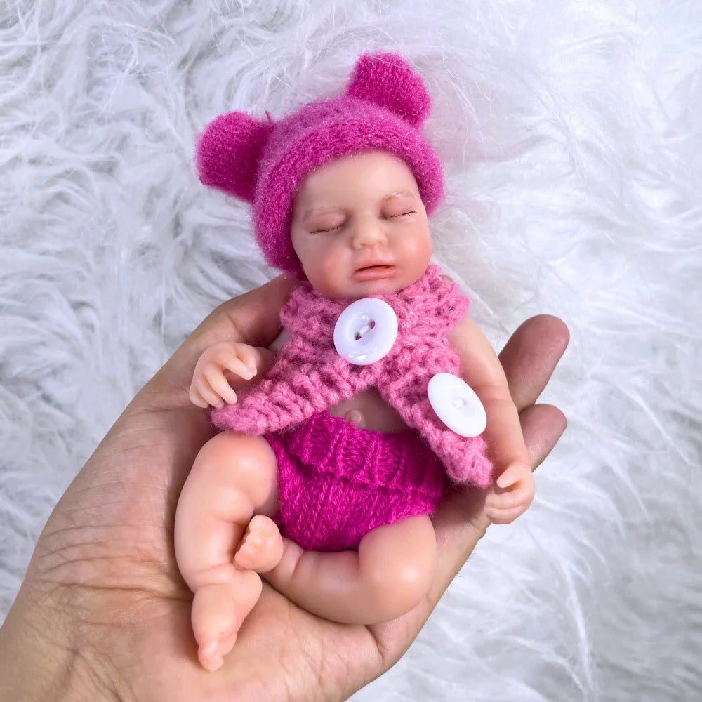 6" Full Solid Silicone Reborn Baby Doll Loulou