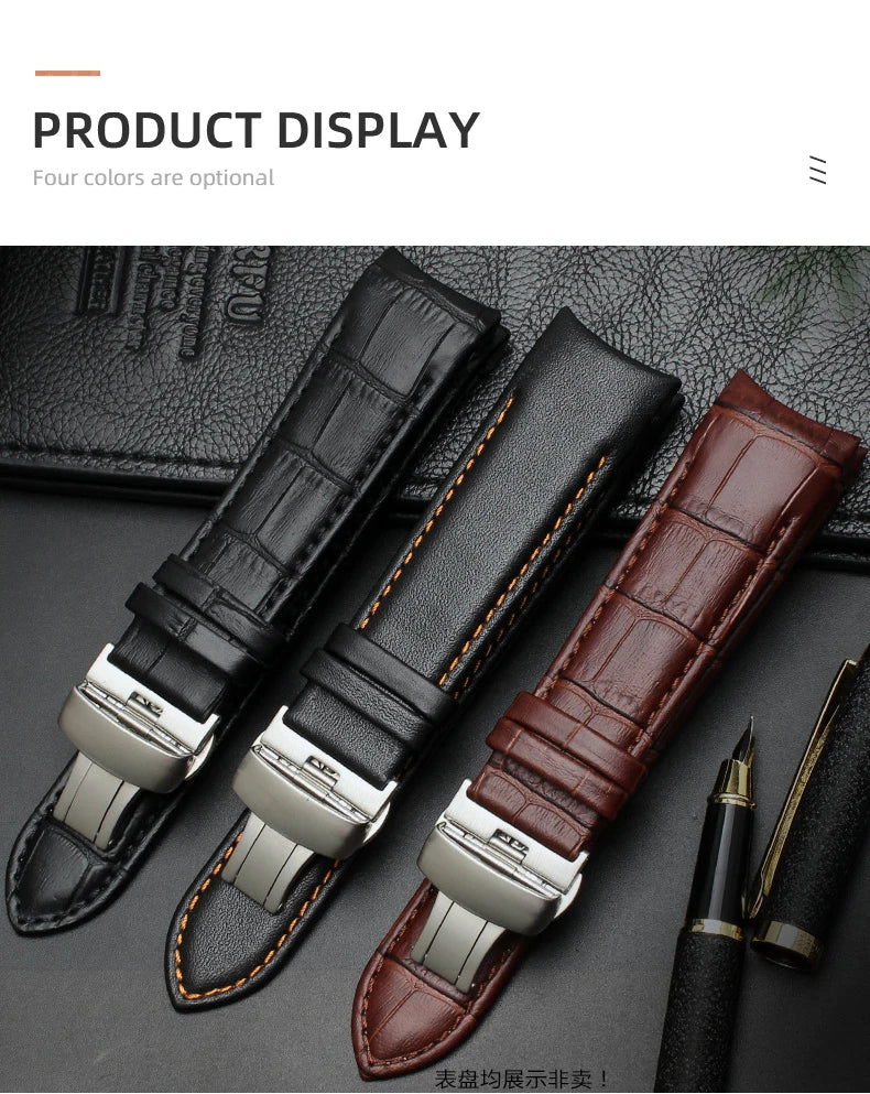 Genuine Calfskin Leather Watch Strap for Tissot (22–24mm)