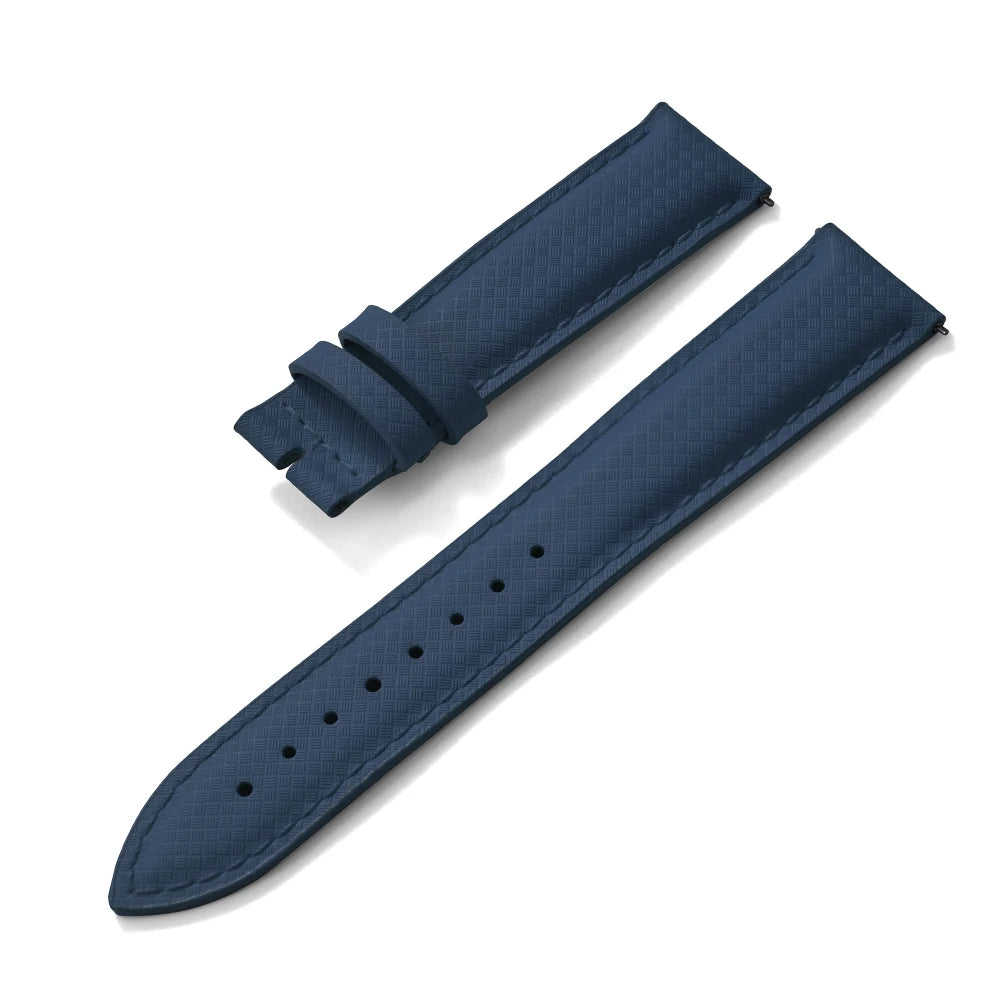 New Design 18mm 19mm 20mm 22mm Sailcloth Strap FKM TOP+Leather Base Rubber Watch Bands Perfectly Matched With Any Brand of Watch