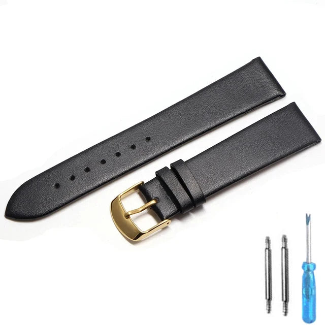 Cowhide Genuine Leather Watch Strap (18-22mm)