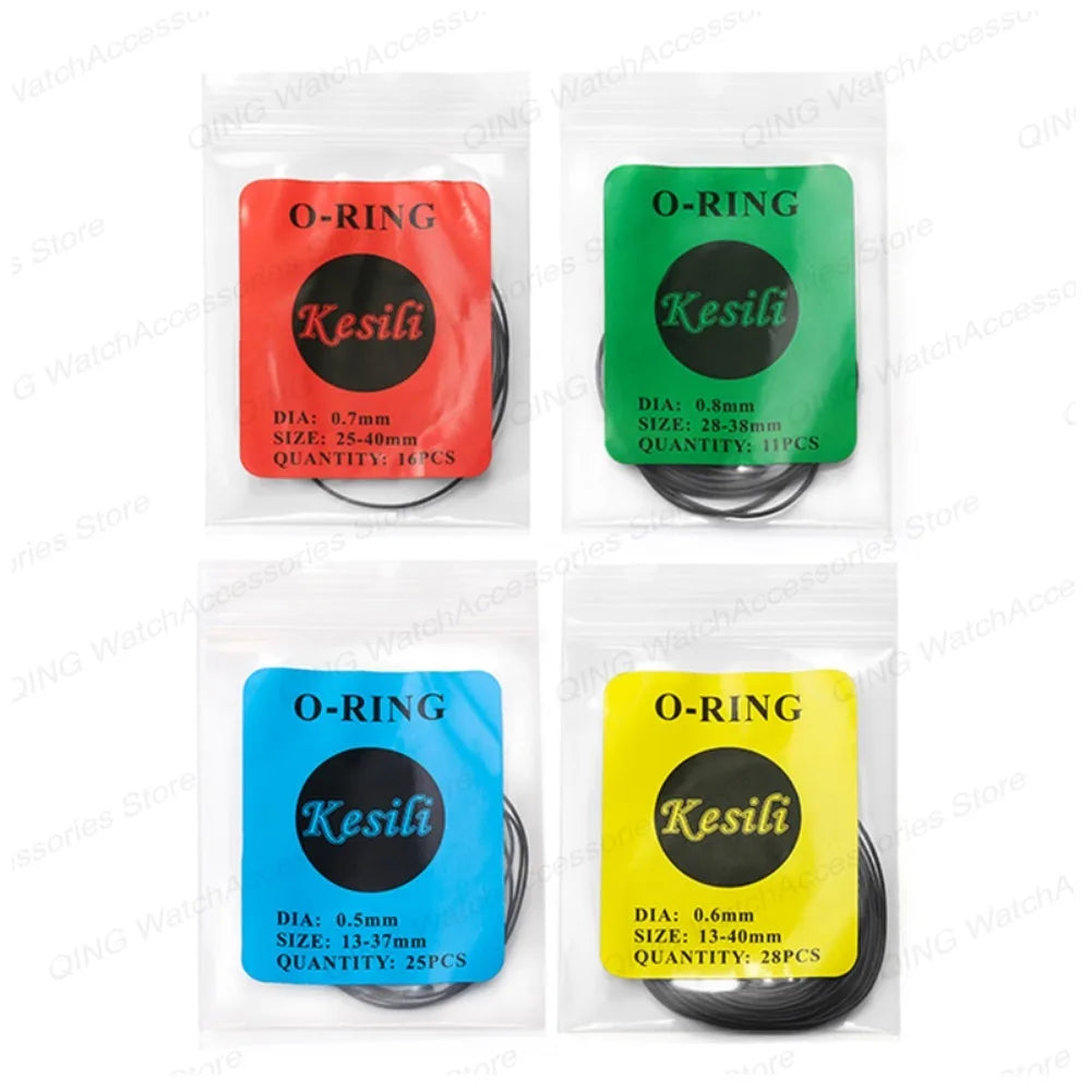 Watch Repair O-Ring Gasket Set – 0.5/0.6mm Waterproof & Oil-Resistant