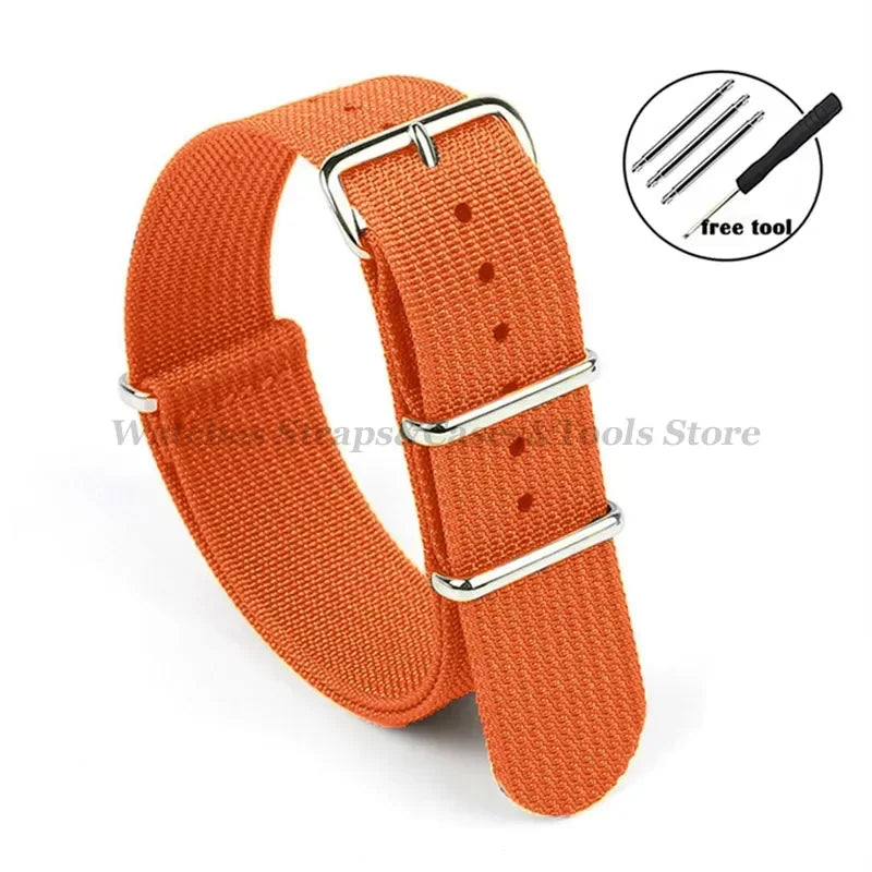 Premium Braid Nylon Watch Strap 18mm 20mm 22mm for Seiko for Huawei Watch Gt2/Gt3 Belt for Military Sport Universal Wristband