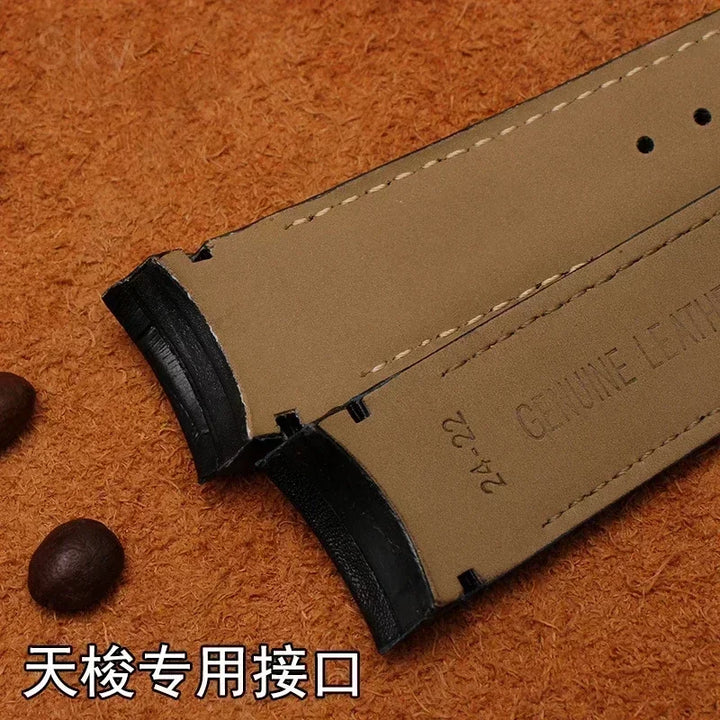 Genuine Calfskin Leather Watch Strap for Tissot (22–24mm)
