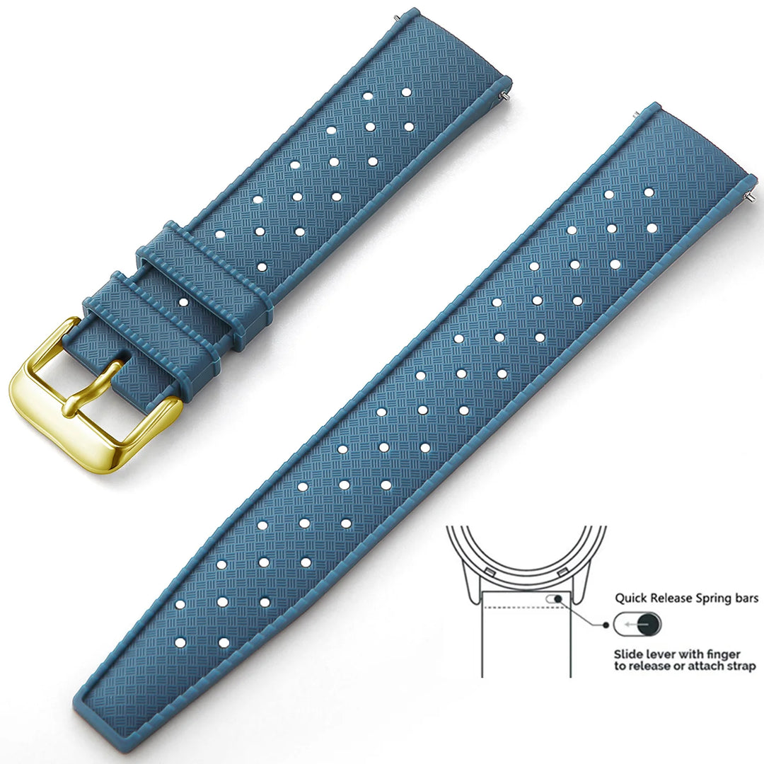 Tropical Silicone Watch Band 18–22mm (Quick Release)