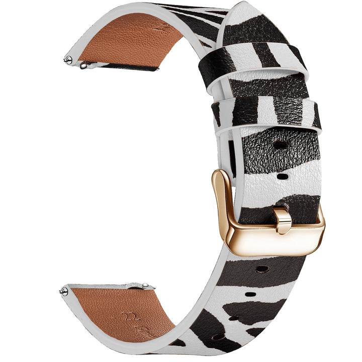 Leopard Print Leather Watch Strap 20/22mm (Quick Release)