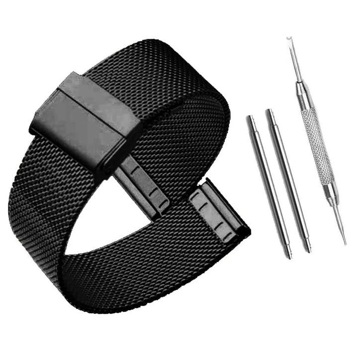 Universal Milanese Stainless Steel Watch Strap (12–24mm)