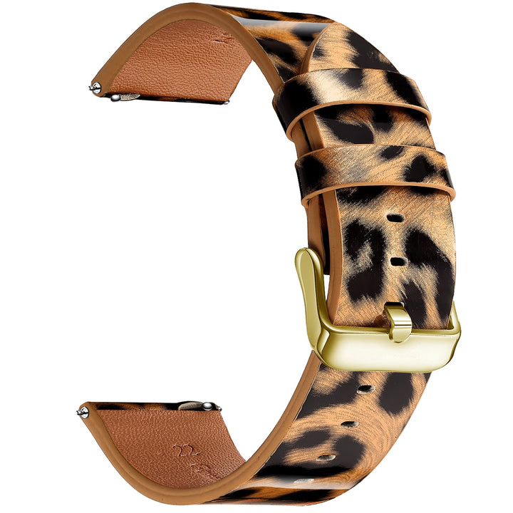 Leopard Print Leather Watch Strap 20/22mm (Quick Release)