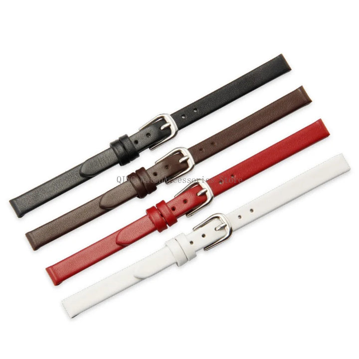 Universal Slim Soft Leather Watch Strap – 6–16mm, Cowhide