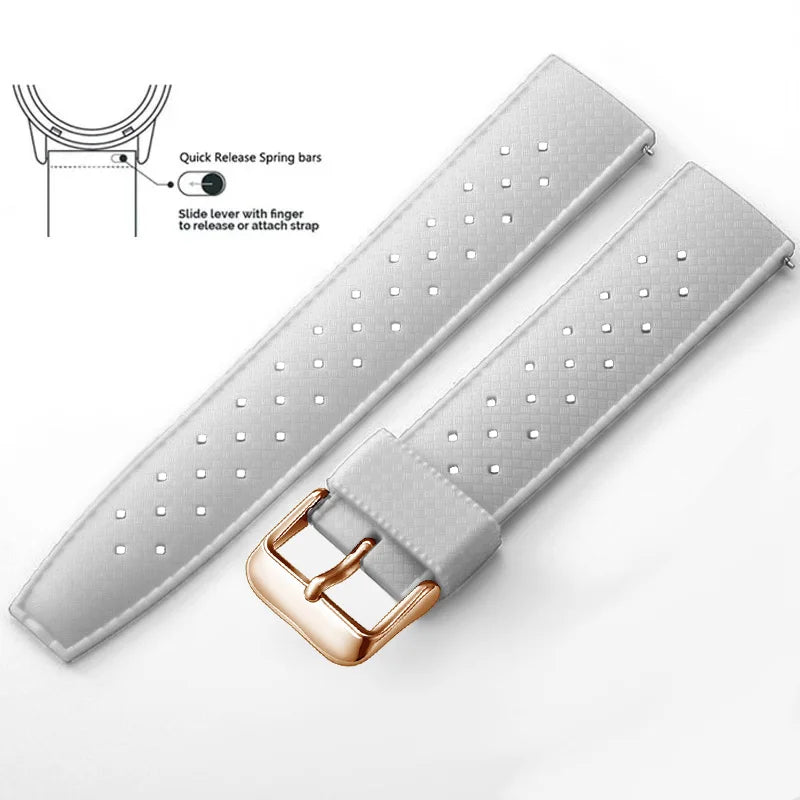 Tropical Silicone Watch Band 18–22mm (Quick Release)
