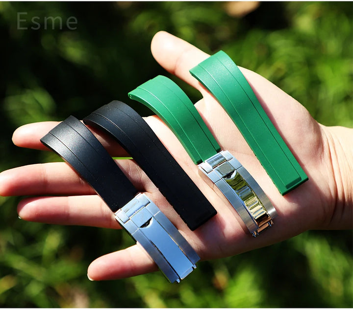 Flat Interface Silicone Watch Strap 20mm for Rolex Daytona & GMT 2