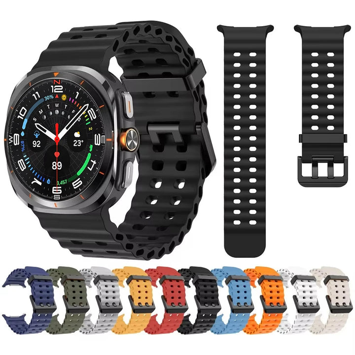 Marine Silicone Samsung Galaxy Watch Strap – 47mm Sport for Galaxy Watch 7 Ultra