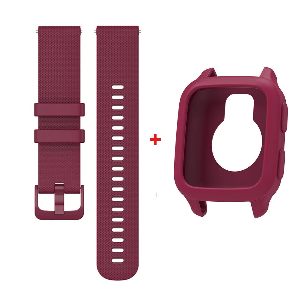 20mm Silicone Strap for Garmin Venu SQ/Venu 2 Plus & Amazfit Bip S/U