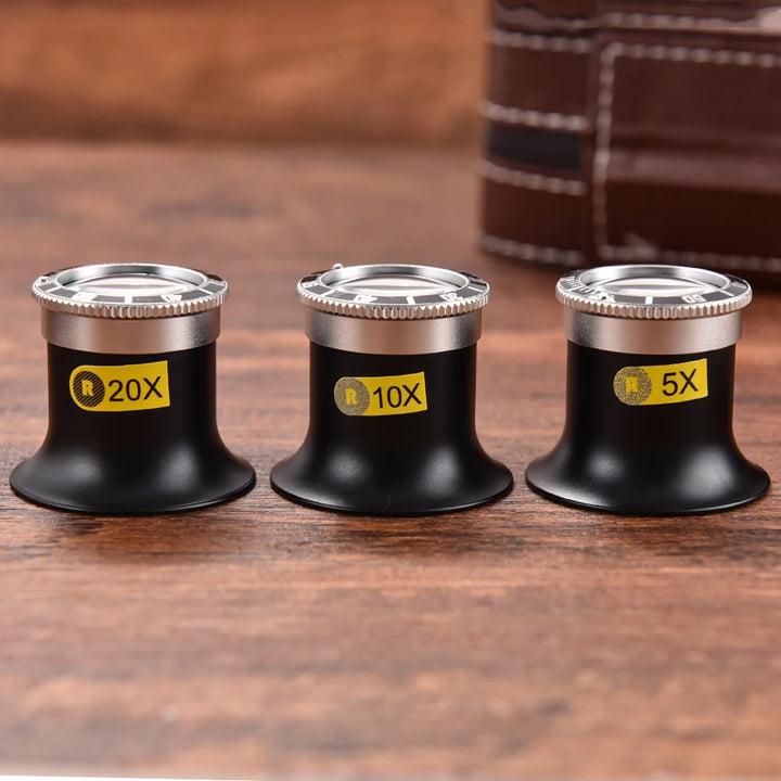 Portable Watchmaker’s Magnifier Loupe (5X/10X/20X)