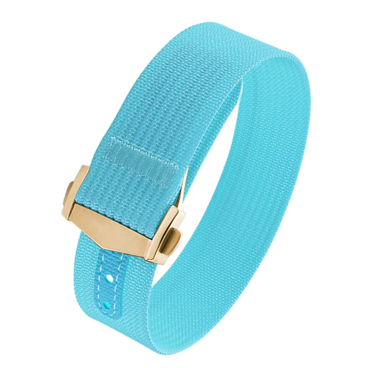 JUELONG Canvas Sailcloth Watch Strap 18mm 20mm 22mm Rubber Hole Sport Waterproof Folding Buckle Watchband For Omega Swatch Moon