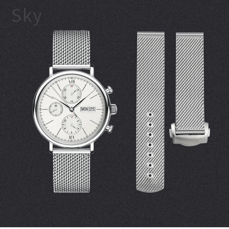 Milanese Mesh Steel Watch Band 20mm for Omega Haima 300