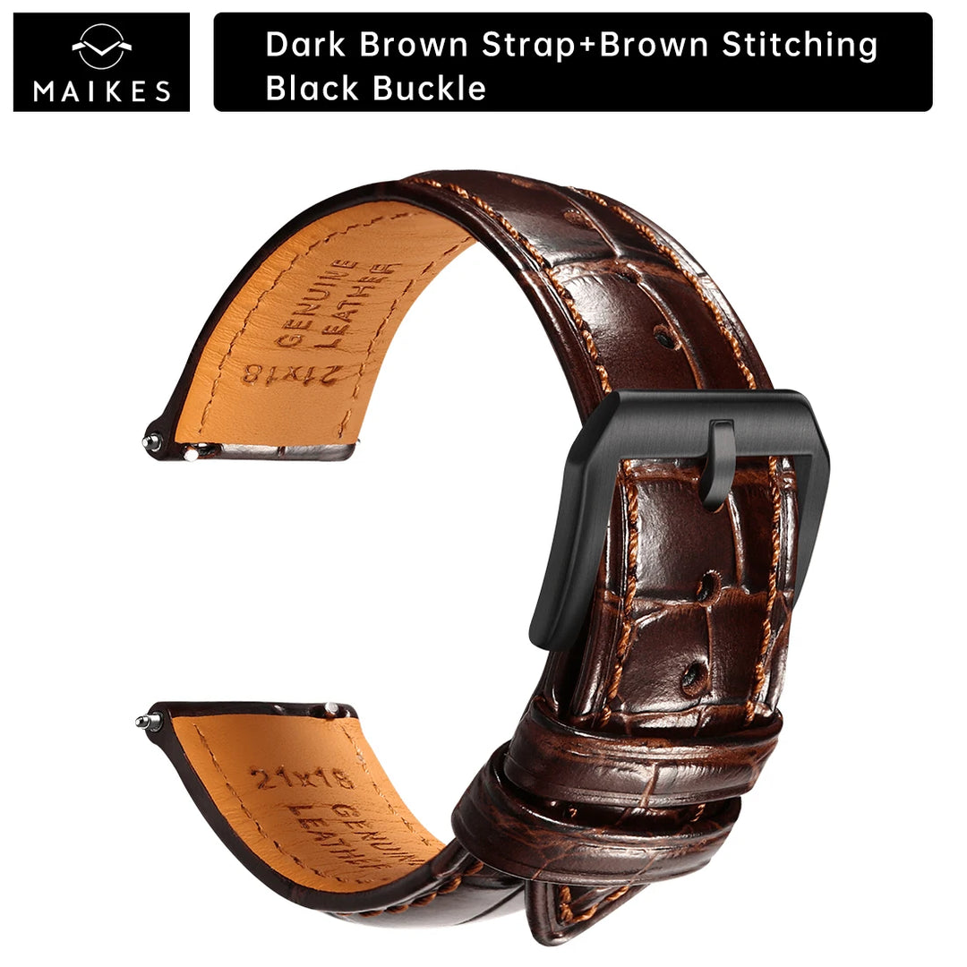 Maikes Longines Leather Watch Strap 20mm 21mm 22mm Accessories Watchbands Braceletes For Fossil Hamilton Watch Band