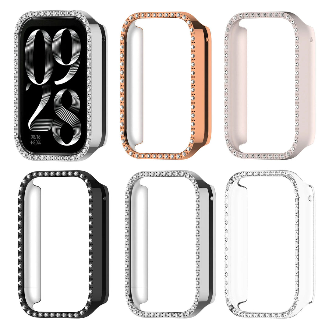 Hollow PC Protective Case with Rhinestones for Xiaomi Mi Band 9 Pro