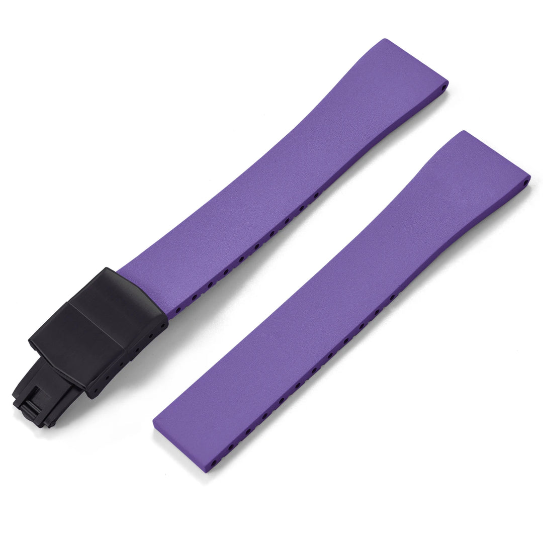 JUELONG FKM CTS Rubber Strap Quick Release Butterfly Black Buckle 16mm 18mm 19mm 20mm 21mm 22mm CTS Rubber WatchBand Cut to Size