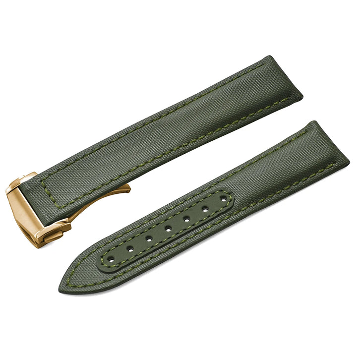 Sailcloth Nylon Watch Band 20mm 22mm Leather Sailcloth Strap For Omega Seamaster  Swatch Folding Buckle Band Universal Bracelet