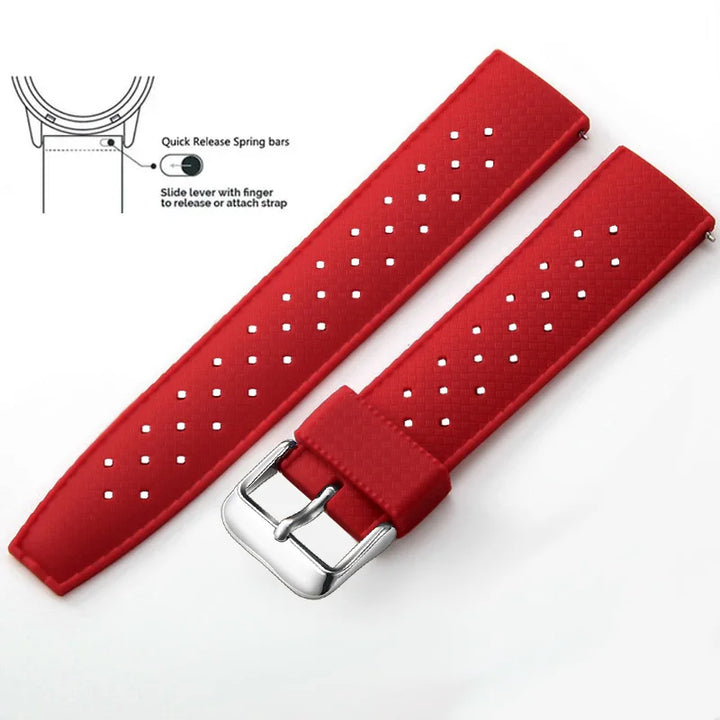 Tropical Silicone Watch Band 18–22mm (Quick Release)