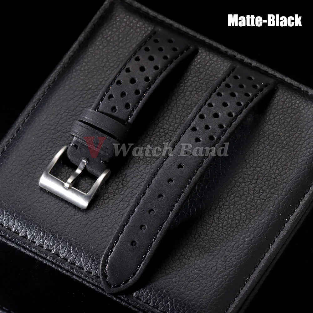 Genuine Cowhide Leather Watch Strap – 18/20/22mm, Soft & Breathable